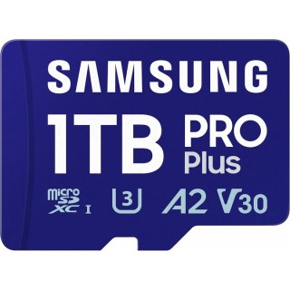 Samsung PRO Plus 1.0TB MicroSD U3 Class 10+SD adapter